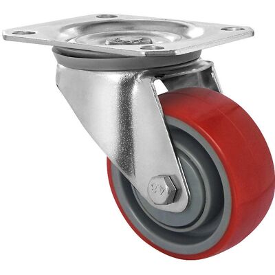 Eurokraft Basic Rote PU-Abdeckung Rad - Manövrierrolle Eurokraft Basic Rote PU-Abdeckung Rad - Manövrierrolle