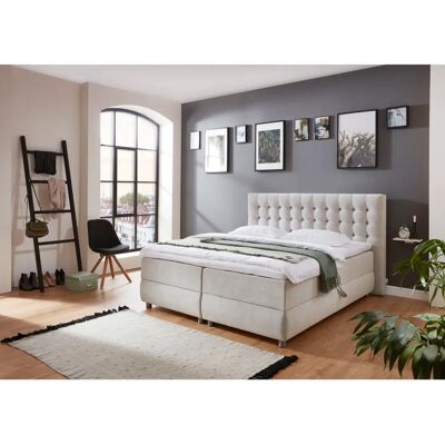 ATLANTIC HOME COLLECTION Tina - 180x220cm, grau, Boxspringbett ATLANTIC HOME COLLECTION Tina - 180x220cm, grau, Boxspringbett