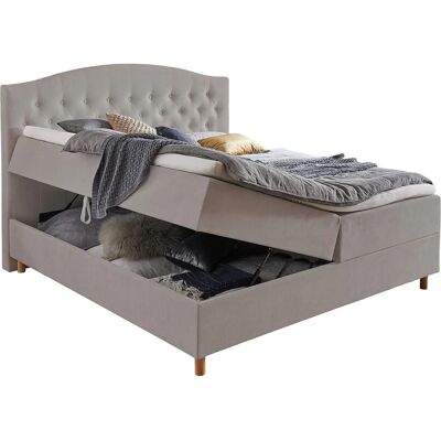 HOME AFFAIRE Piemont Boxbett - Cremebraun - Komplett Bett mit Stauraum HOME AFFAIRE Piemont Boxbett - Cremebraun - Komplett Bett mit Stauraum