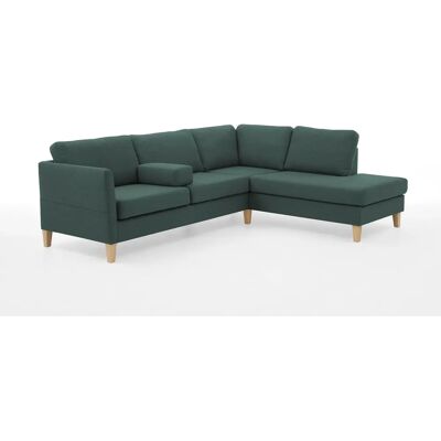 Atlantic Home Collection Mailo L-Form Sofa - L-Form grüne Couch mit Ottomane Atlantic Home Collection Mailo L-Form Sofa - L-Form grüne Couch mit Ottomane