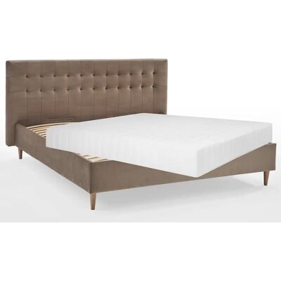Atlantic Home Collection Veronika taupe Polsterbett - 7-Zonen-Taschenfederkern, Stauraum, 140x200cm Atlantic Home Collection Veronika taupe Polsterbett - 7-Zonen-Taschenfederkern, Stauraum, 140x200cm