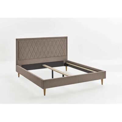 Atlantic Home Collection Pauline - 160x200cm Bett mit Braunem Stoff Atlantic Home Collection Pauline - 160x200cm Bett mit Braunem Stoff