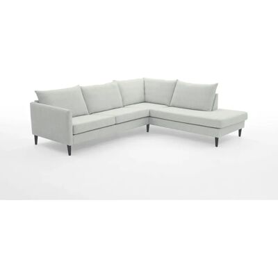 ATLANTIC HOME COLLECTION Rekvik L-Form Sofa - grau, rechts Recamiere ATLANTIC HOME COLLECTION Rekvik L-Form Sofa - grau, rechts Recamiere