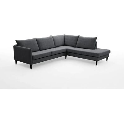 Atlantic Home Collection Rekvik L-Form Sofa - 258x79cm, Grau, Wellenunterfederung Atlantic Home Collection Rekvik L-Form Sofa - 258x79cm, Grau, Wellenunterfederung
