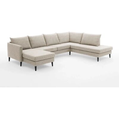ATLANTIC HOME COLLECTION Rekvik U-Form Sofa - U-Form, Struktur, Beige ATLANTIC HOME COLLECTION Rekvik U-Form Sofa - U-Form, Struktur, Beige