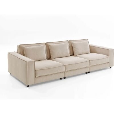 Atlantic Home Collection Valan Beiges 3-Sitzer Sofa - Sofa Atlantic Home Collection Valan Beiges 3-Sitzer Sofa - Sofa