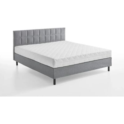 ATLANTIC HOME COLLECTION Nikola Gris pieds en bois massif - Lit boxspring ATLANTIC HOME COLLECTION Nikola Gris pieds en bois massif - Lit boxspring