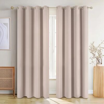 Blumtal Taupe Conjunto de 2 Cortinas Blackout 245cm - Elegante Blumtal Taupe Conjunto de 2 Cortinas Blackout 245cm - Elegante