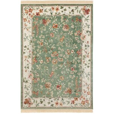 Nouristan Orient Flowers Rug - 95x140 cm, Green, Floral, Oriental Nouristan Orient Flowers Rug - 95x140 cm, Green, Floral, Oriental