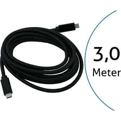TecLines TUC012B USB-C Kabel - 3m, Schwarz TecLines TUC012B USB-C Kabel - 3m, Schwarz