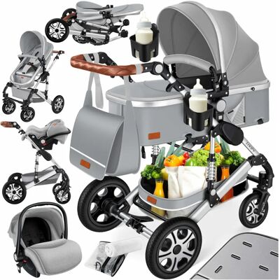 Poussette KESSER 3-en-1 avec Accessoires - Publicité Poussette KESSER 3-en-1 avec Accessoires - Publicité