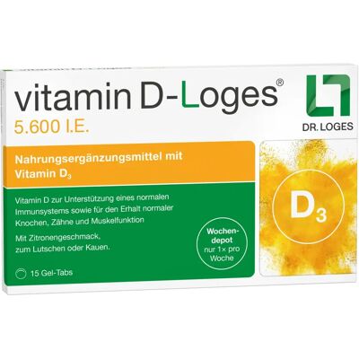 Dr. Loges + Co. GmbH Vitamin D-Loges 5600 I.E. Wochendepot Kautabl. - Nahrungsergänzung Dr. Loges + Co. GmbH Vitamin D-Loges 5600 I.E. Wochendepot Kautabl. - Nahrungsergänzung