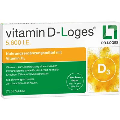 Dr. Loges 5600 IE Vitamin D3 Kautabletten - Nahrungsergänzung Dr. Loges 5600 IE Vitamin D3 Kautabletten - Nahrungsergänzung