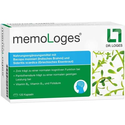 Dr. Loges + Co. GmbH Memologes Kapseln - Unterstützt Gedächtnis & Konzentration Dr. Loges + Co. GmbH Memologes Kapseln - Unterstützt Gedächtnis & Konzentration