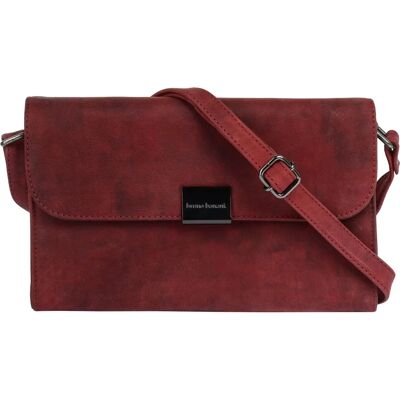 BRUNO BANANI Leder Umhängetasche - 25x15x3cm - unifarben BRUNO BANANI Leder Umhängetasche - 25x15x3cm - unifarben