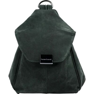 BRUNO BANANI Echtes Leder Rucksack - Casual, Grün, 25x20x9cm BRUNO BANANI Echtes Leder Rucksack - Casual, Grün, 25x20x9cm