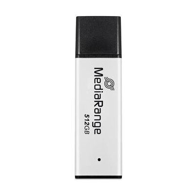 MediaRange Memoria USB 512GB Alta Velocidad - USB 3.2 Gen 1, Negro, Plata MediaRange Memoria USB 512GB Alta Velocidad - USB 3.2 Gen 1, Negro, Plata