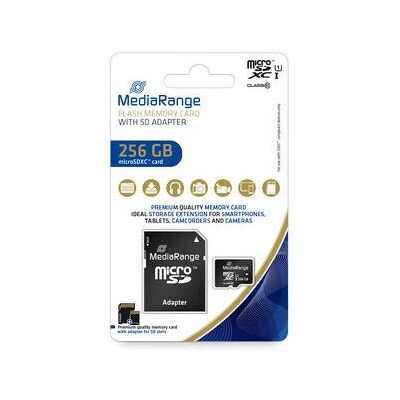 MediaRange MR946 256 GB MicroSDXC UHS-I Klasse 10 Speicherkarte inkl. Adapter MediaRange MR946 256 GB MicroSDXC UHS-I Klasse 10 Speicherkarte inkl. Adapter