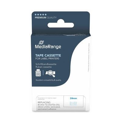 MediaRange MRBTZ253 Ruban d’étiquettes Bleu et Blanc - Publicité MediaRange MRBTZ253 Ruban d’étiquettes Bleu et Blanc - Publicité