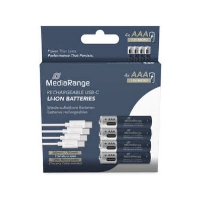 MediaRange MRBAT160 Wiederaufladbare AAA Lithium-Ionen-Batterie - Haushaltbatterie MediaRange MRBAT160 Wiederaufladbare AAA Lithium-Ionen-Batterie - Haushaltbatterie