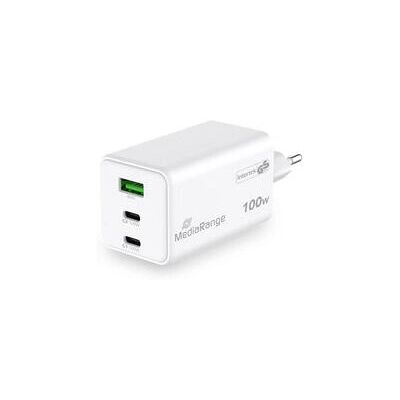 MediaRange MRMA123 Cargador Rápido 100W Blanco - Cargador MediaRange MRMA123 Cargador Rápido 100W Blanco - Cargador