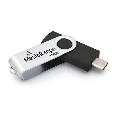 MediaRange MR1954 USB flash meghajtó - 128GB, USB-C, Fekete, Ezüst MediaRange MR1954 USB flash meghajtó - 128GB, USB-C, Fekete, Ezüst