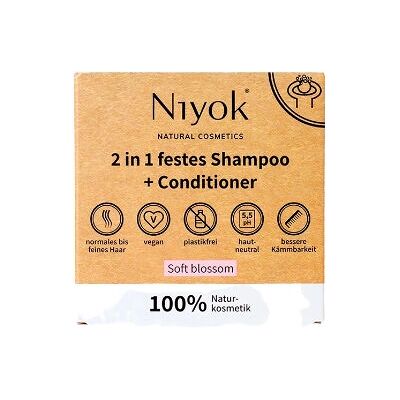 Niyok Green Touch 2-in-1 Solid Shampoo & Conditioner - 80g Niyok Green Touch 2-in-1 Solid Shampoo & Conditioner - 80g