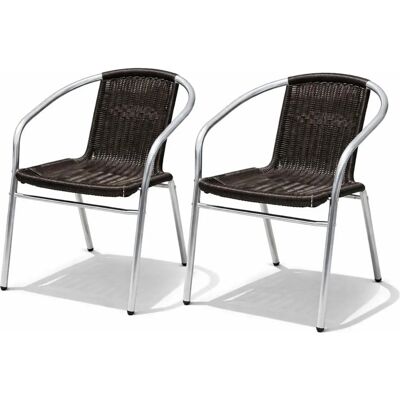Mojawo - Stapelstuhl - Farbe: Silber/Schwarz - Garden chair Mojawo - Stapelstuhl - Farbe: Silber/Schwarz - Garden chair