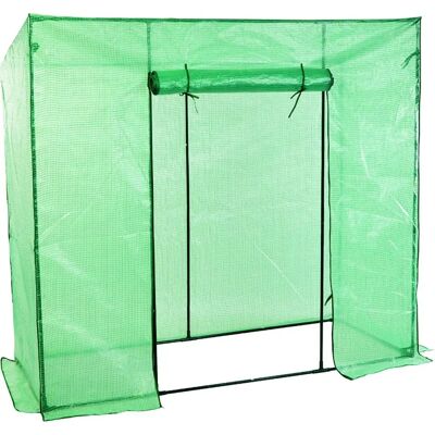 Mojawo - Tomato Foliengewächshaus 200x77x169 cm - Grün - PE Mojawo - Tomato Foliengewächshaus 200x77x169 cm - Grün - PE