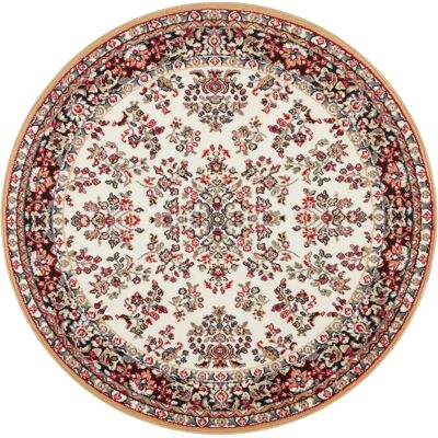 HOME AFFAIRE Yellow Round Rug - 140 cm Diameter - Durable, Short-Pile Oriental Carpet HOME AFFAIRE Yellow Round Rug - 140 cm Diameter - Durable, Short-Pile Oriental Carpet