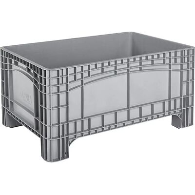Kaiserkraft Gran Contenedor de Almacenamiento - 354L, Gris, 4 Patas Kaiserkraft Gran Contenedor de Almacenamiento - 354L, Gris, 4 Patas