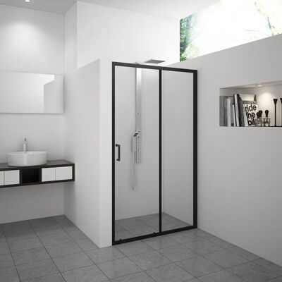 MARWELL - Style - 120x195 cm - schwarz seitenverkehrt - Duschtür MARWELL - Style - 120x195 cm - schwarz seitenverkehrt - Duschtür