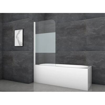 MARWELL - White Glow - 80 x 140 cm - Aluminiumprofil - Badewannenfaltwand MARWELL - White Glow - 80 x 140 cm - Aluminiumprofil - Badewannenfaltwand