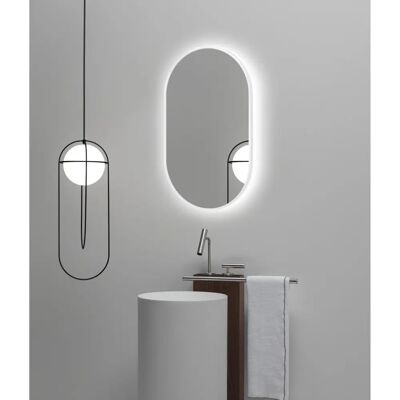 TALOS Oval LED Mirror 45x75cm - Oval White - Mirror TALOS Oval LED Mirror 45x75cm - Oval White - Mirror