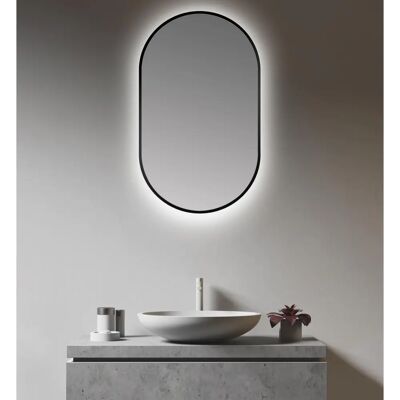 TALOS Oval LED Mirror - Black - 45x75cm - Illumination TALOS Oval LED Mirror - Black - 45x75cm - Illumination