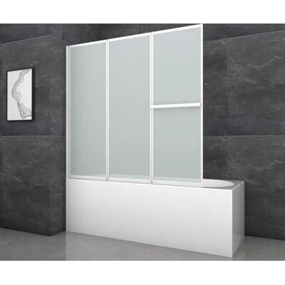 MARWELL White Star - 120x130 cm - 3-flügelig - Badewannenfaltwand MARWELL White Star - 120x130 cm - 3-flügelig - Badewannenfaltwand