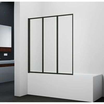 MARWELL Black Light Douchewand - 3-voudige, Matzwarte Frame MARWELL Black Light Douchewand - 3-voudige, Matzwarte Frame