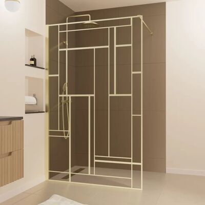 Marwell Gallery Walk-in Dusche - 120x195cm Gold Sicherheitsglas Luxus Marwell Gallery Walk-in Dusche - 120x195cm Gold Sicherheitsglas Luxus
