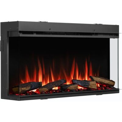 Crownflame Athena 36" Elektrischer Kamin - Fernbedienung, App, 1500W, Schwarz Crownflame Athena 36" Elektrischer Kamin - Fernbedienung, App, 1500W, Schwarz
