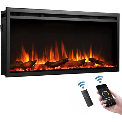 Richen Balderia Atalanta 40" Elektrischer Kamin - Fernbedienung, App, 3D-Flammen Richen Balderia Atalanta 40" Elektrischer Kamin - Fernbedienung, App, 3D-Flammen