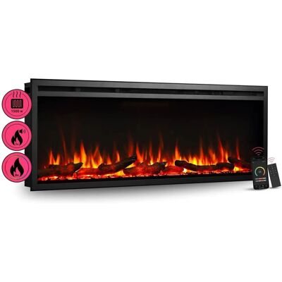 Crownflame Atalanta 50" Elektrischer Kamin - 3D-Flamme, Fernbedienung Crownflame Atalanta 50" Elektrischer Kamin - 3D-Flamme, Fernbedienung