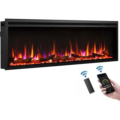 Crownflame Atalanta 60" Elektrischer Kamin - 3D Flammen, Fernbedienung Crownflame Atalanta 60" Elektrischer Kamin - 3D Flammen, Fernbedienung