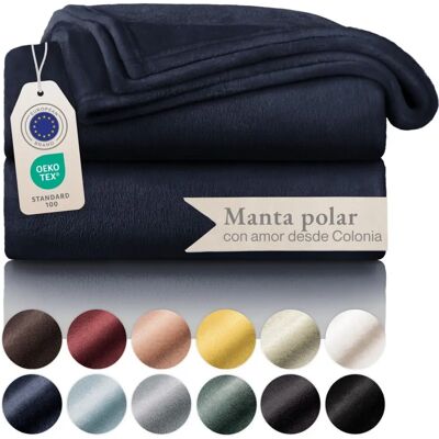Blumtal - Kuscheldecke - Azul Oceano Escuro - Cobertor de fleece Blumtal - Kuscheldecke - Azul Oceano Escuro - Cobertor de fleece