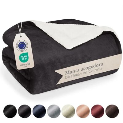 Blumtal - Premium Sherpa Kuscheldecke 220x240 - Cobertor sherpa Blumtal - Premium Sherpa Kuscheldecke 220x240 - Cobertor sherpa
