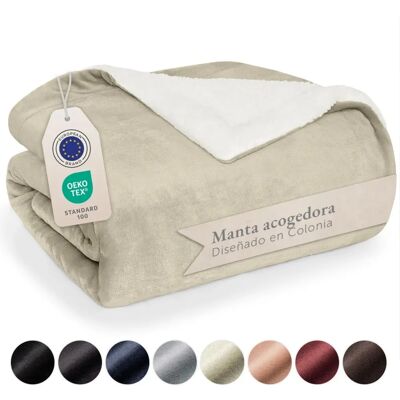 Blumtal - Premium Sherpa - 220x240 cm - Beige Sand - Throw blanket Blumtal - Premium Sherpa - 220x240 cm - Beige Sand - Throw blanket