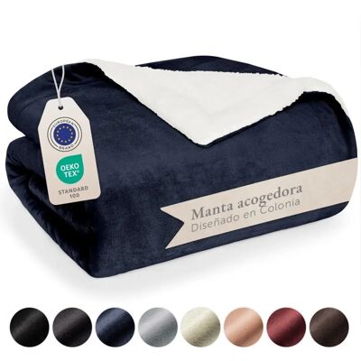 Blumtal - Sherpa - Dark Ocean Blue - 220x240 cm - manta polar Blumtal - Sherpa - Dark Ocean Blue - 220x240 cm - manta polar