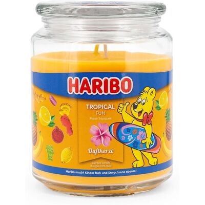 Świeca sojowa Haribo Tropical Fun - 510g Aromatyczna Świeca sojowa Haribo Tropical Fun - 510g Aromatyczna