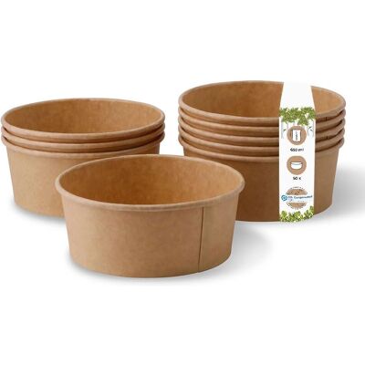 GREENBOX Salladsskål i kraftpapper - To-Go-behållare GREENBOX Salladsskål i kraftpapper - To-Go-behållare