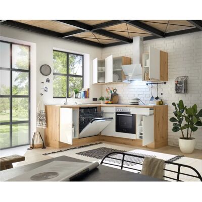 Sconto Fehér konyhai egység - 220x211 cm - Konyhaszekrények & egységek Sconto Fehér konyhai egység - 220x211 cm - Konyhaszekrények & egységek