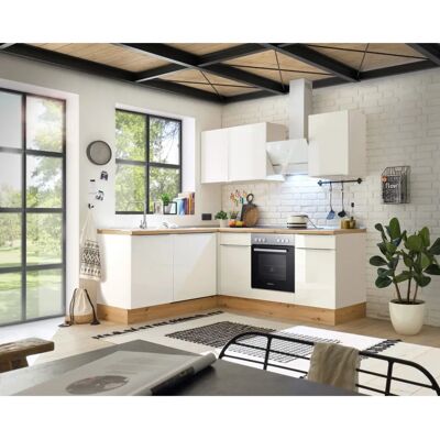 Sconto Fehér konyhai egység - 220x211cm - Konyhaszekrények Sconto Fehér konyhai egység - 220x211cm - Konyhaszekrények